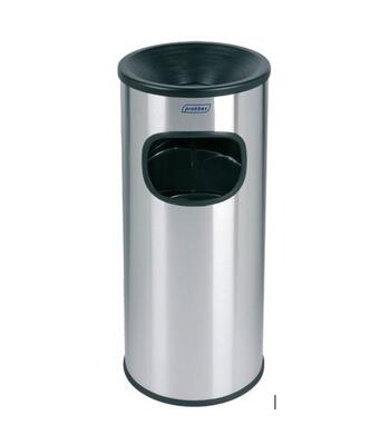 Brushed Stainless Steel Outdoor Ashtray Waste Bin 30L
